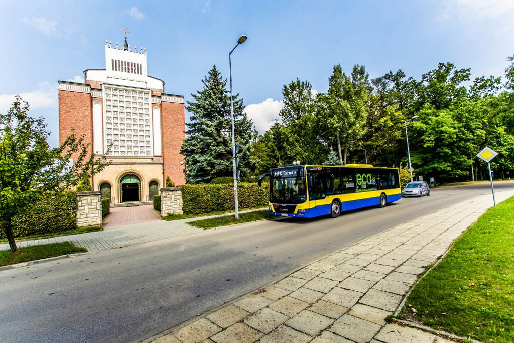 Autobus marki MAN - sesja na ulicach Tarnowa